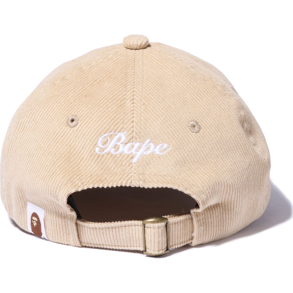 B EMBROIDERY CORDUROY PANEL CAP LADIES