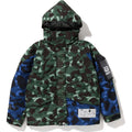 BAPE X UNDEFEATED COLOR CAMO SNOWBOARD DOWN JACKET MENS