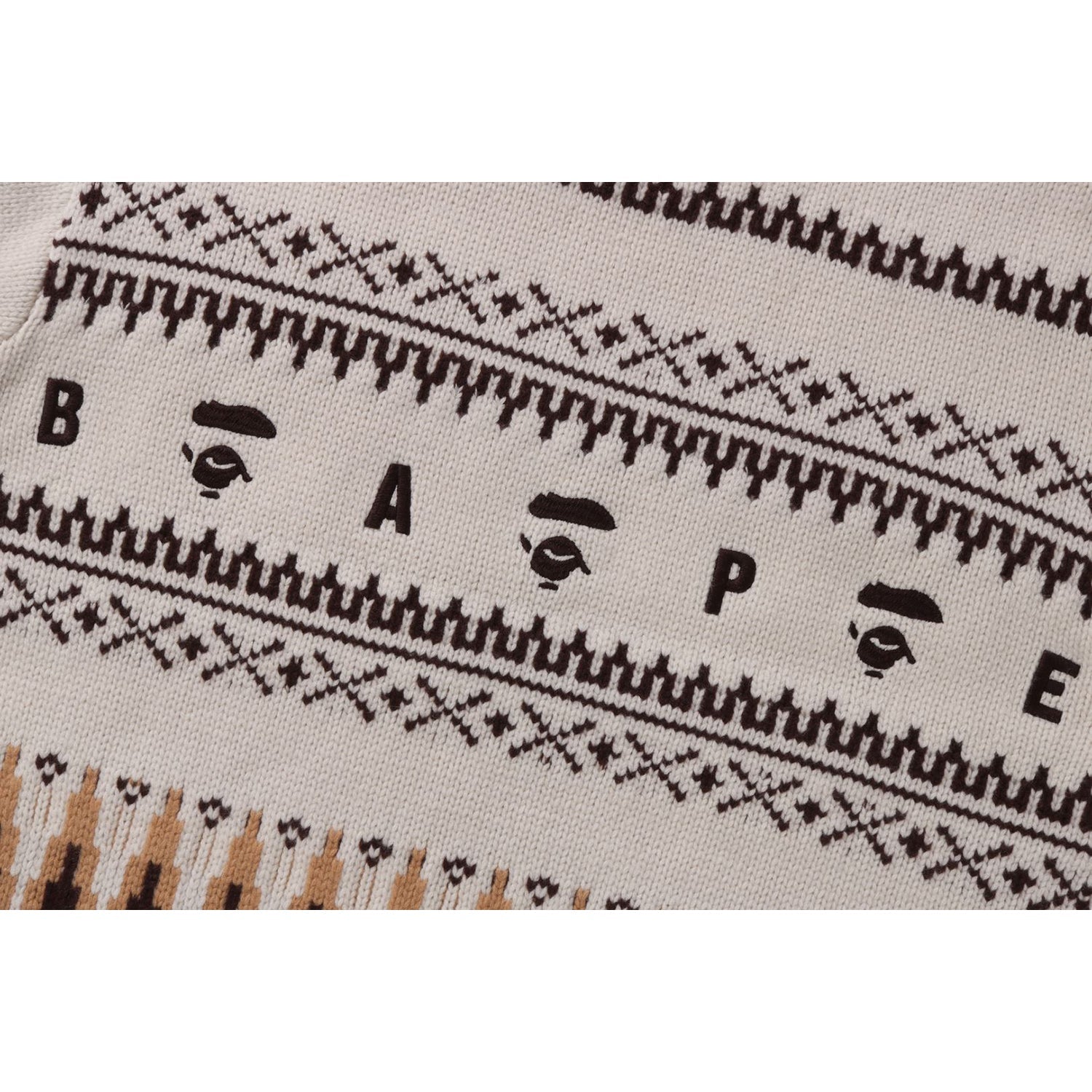 BAPE SNOWFLAKE KNIT SWEATER MENS