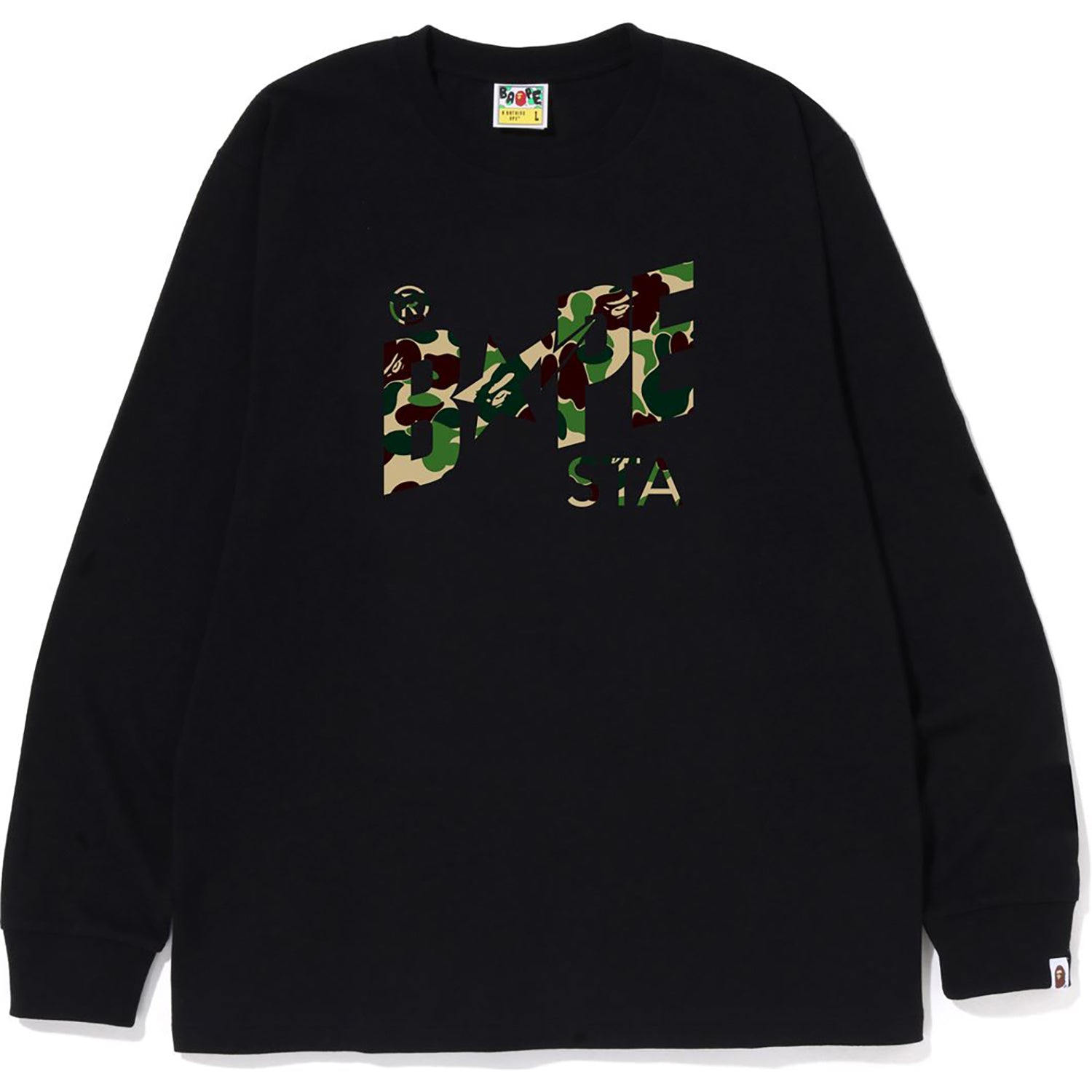ABC CAMO BAPE STA LOGO L/S TEE MENS