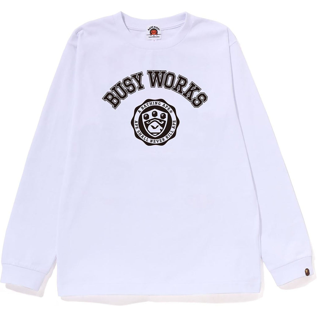 BAPE BUSY WORKS L/S TEE KIDS