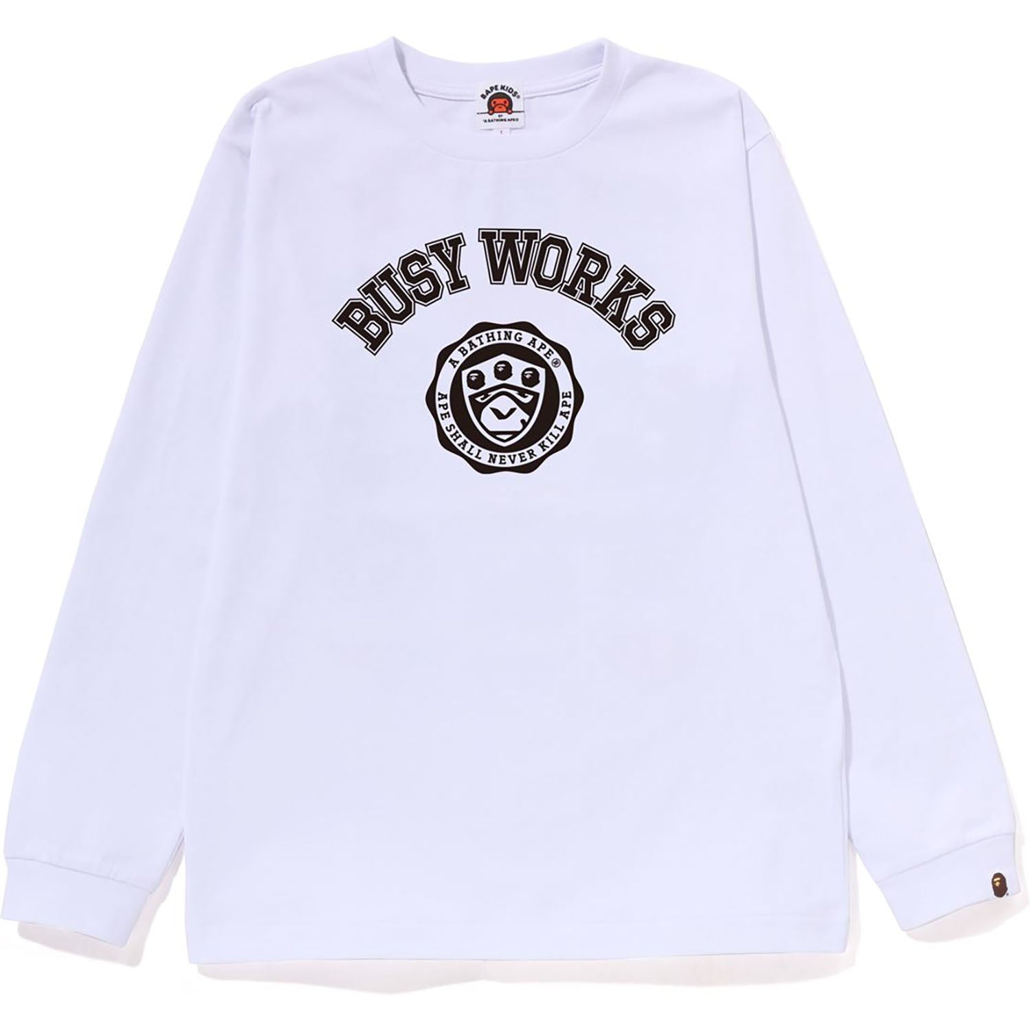 BAPE BUSY WORKS L/S TEE KIDS