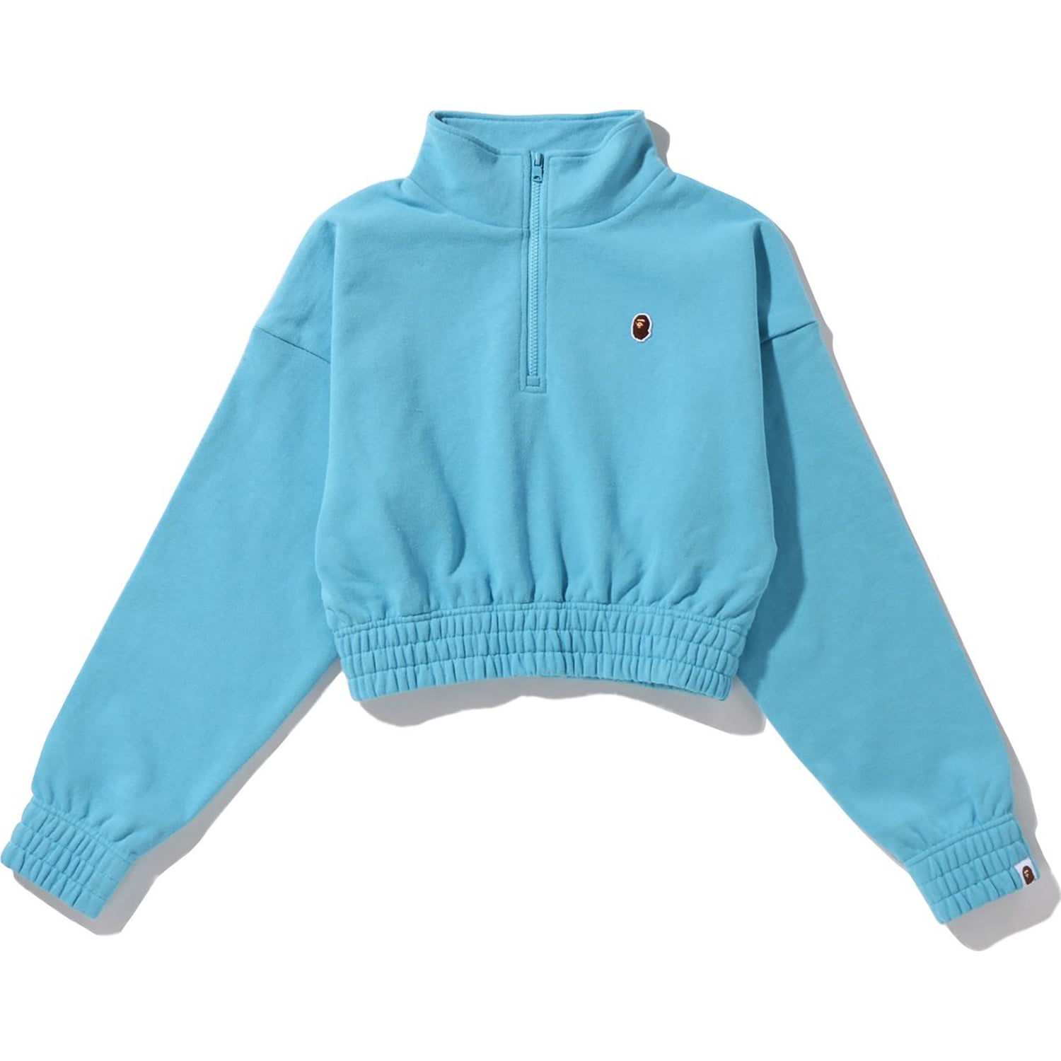 APE HEAD ONE POINT CROPPED HALF ZIP LADIES