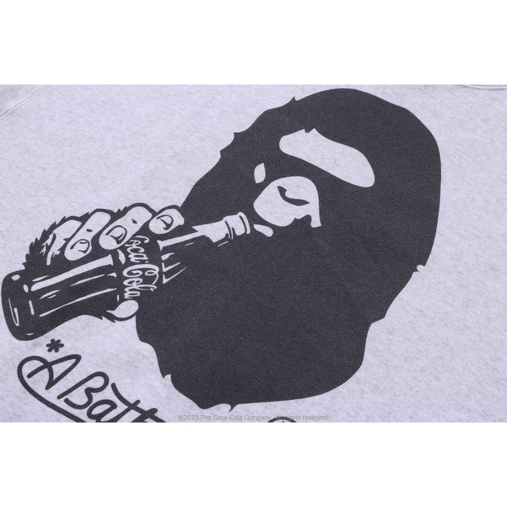 BAPE X COCA-COLA APE HEAD CREWNECK RELAXED FIT MENS