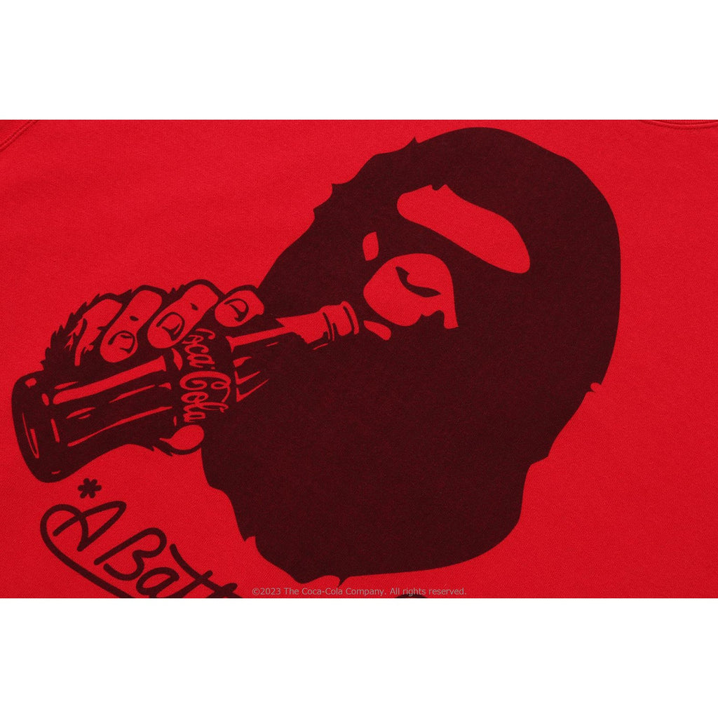 BAPE X COCA-COLA APE HEAD CREWNECK RELAXED FIT MENS