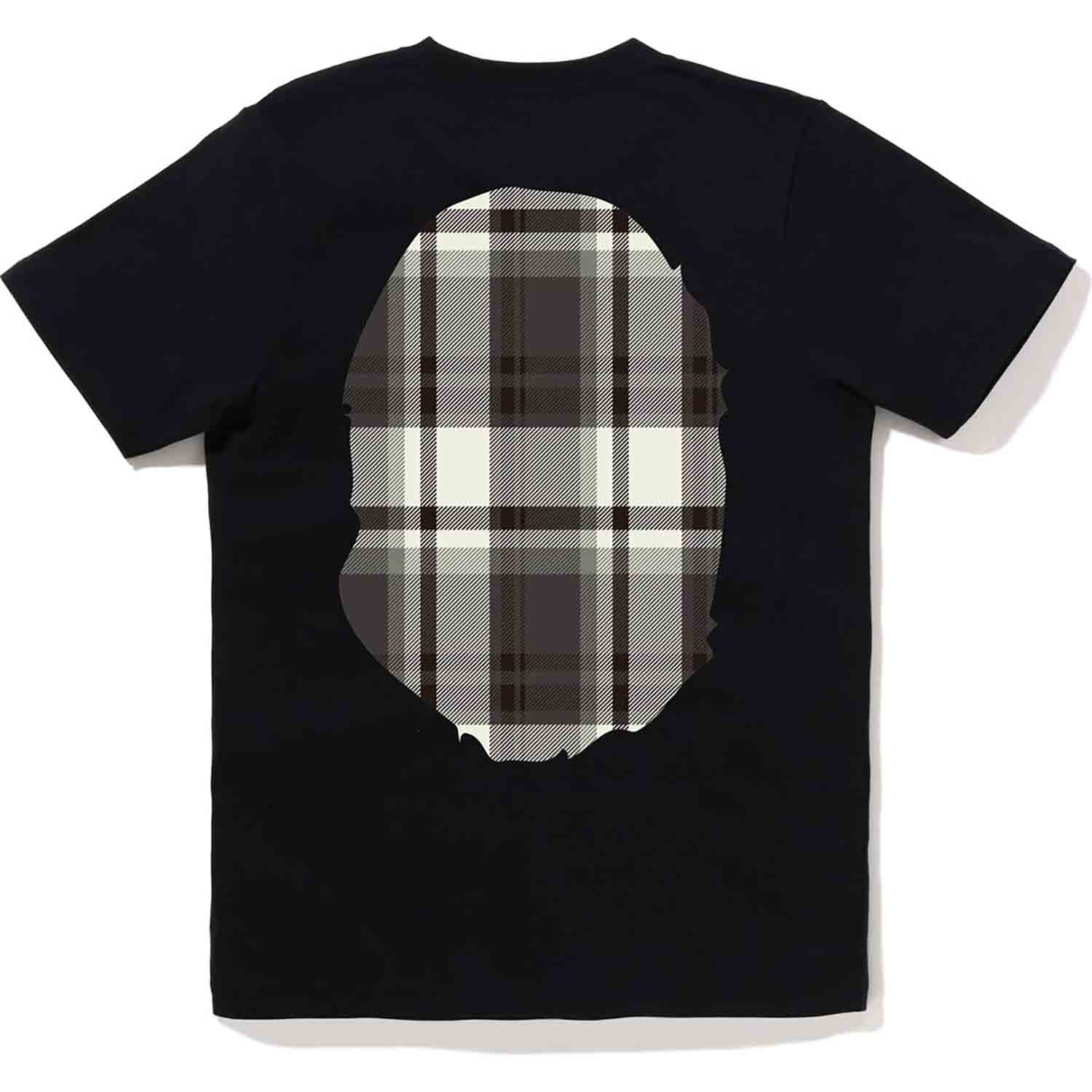 BAPE CHECK BIG APE HEAD TEE LADIES