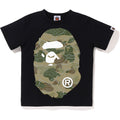 LAYERED LINE CAMO BIG APE HEAD TEE KIDS