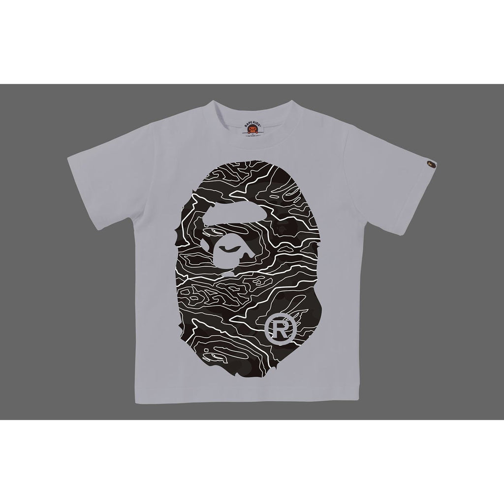 LAYERED LINE CAMO BIG APE HEAD TEE KIDS