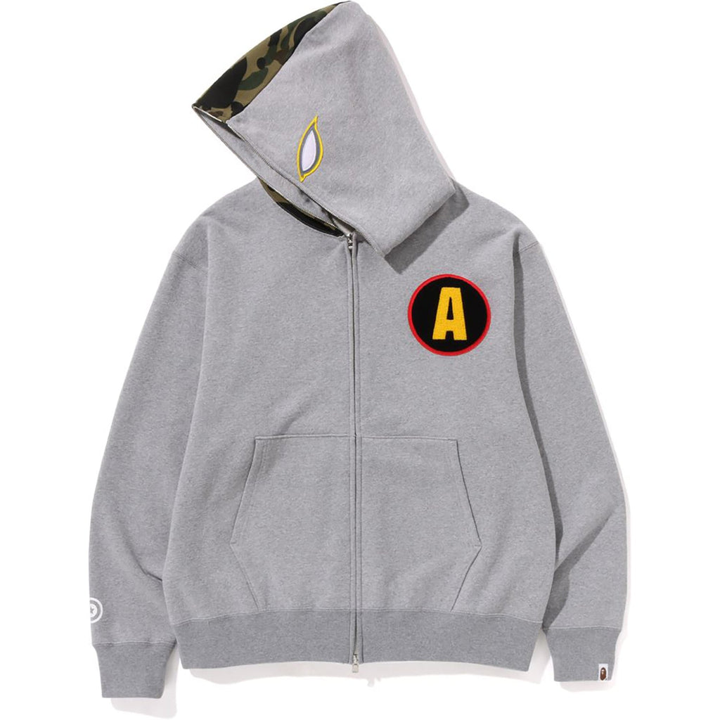 SHADOW BAPE RELAXED FIT FULL ZIP HOODIE MENS