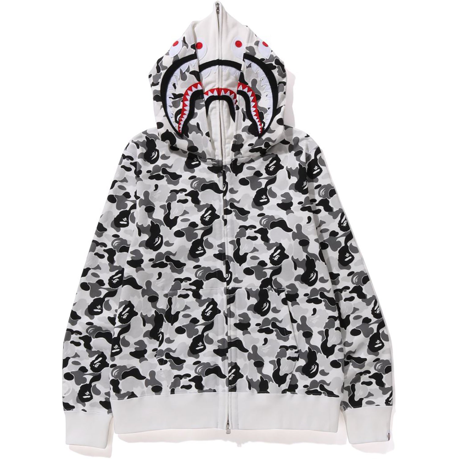ABC CAMO DOUBLE SHARK FULL ZIP HOODIE MENS