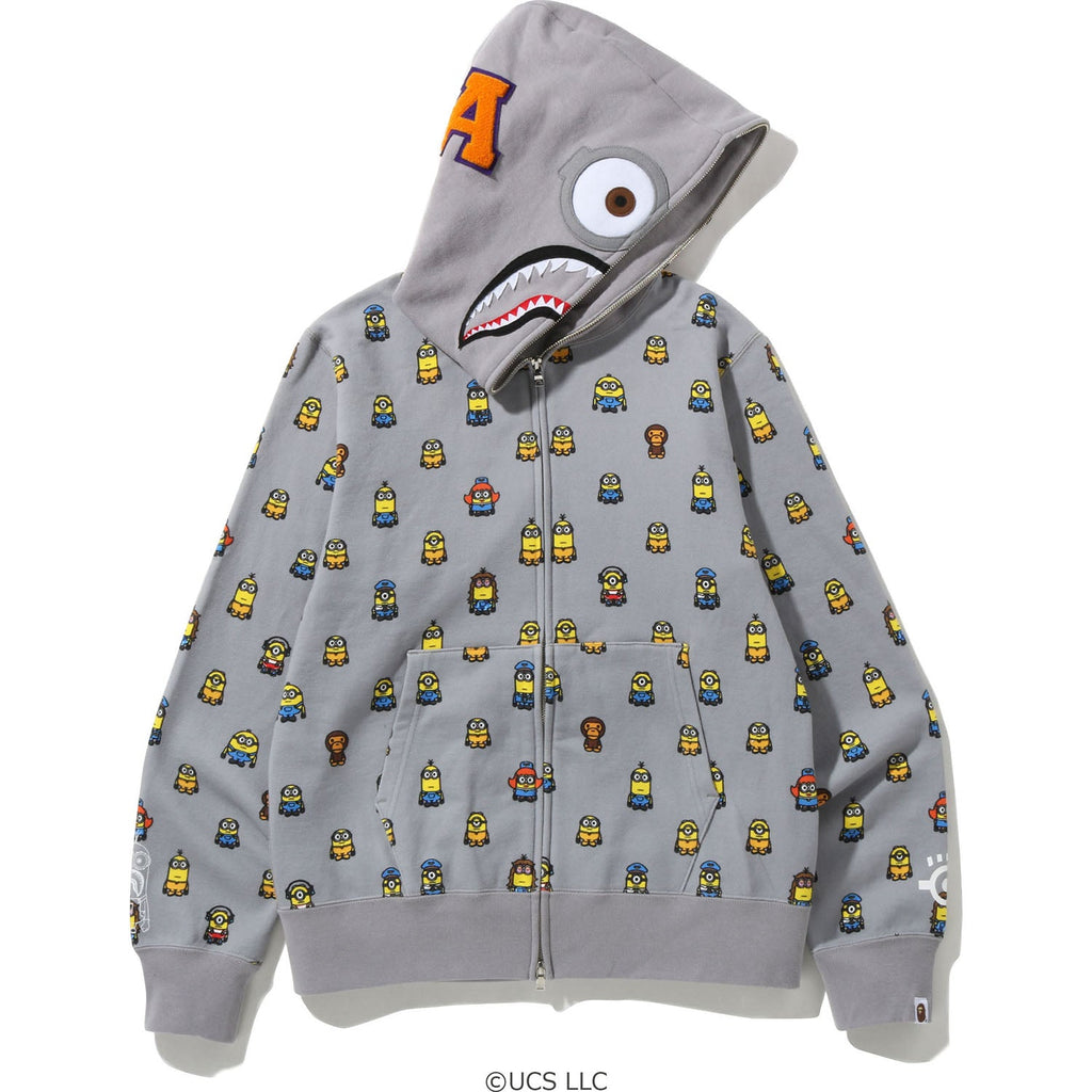 MINIONS SHARK FULL ZIP HOODIE MENS