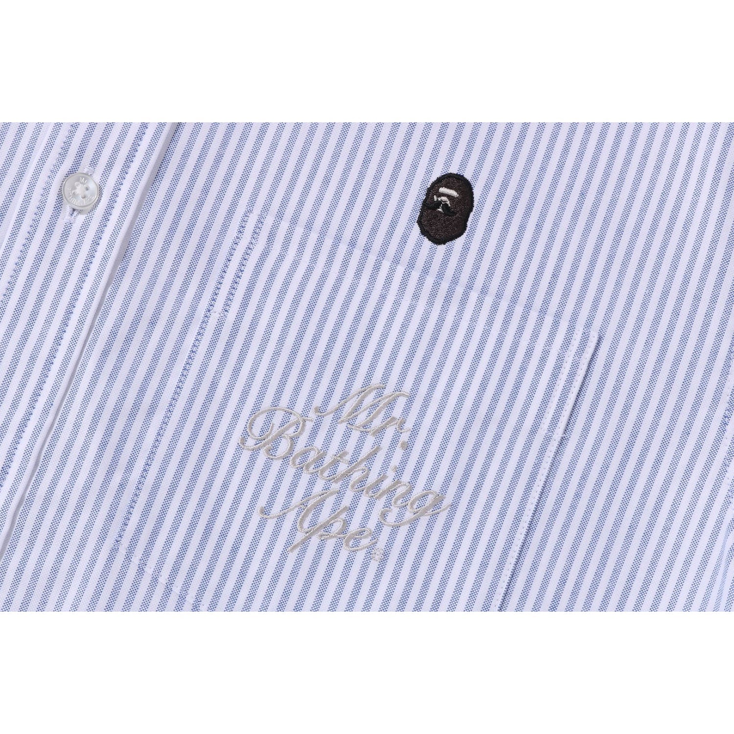MR. BATHING APE OXFORD STRIPE BD SHIRT MENS