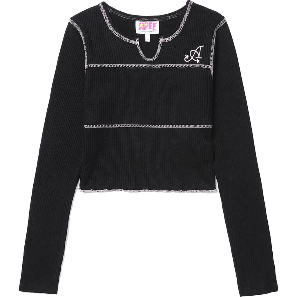 APEE RIBBED CROP TOP LADIES