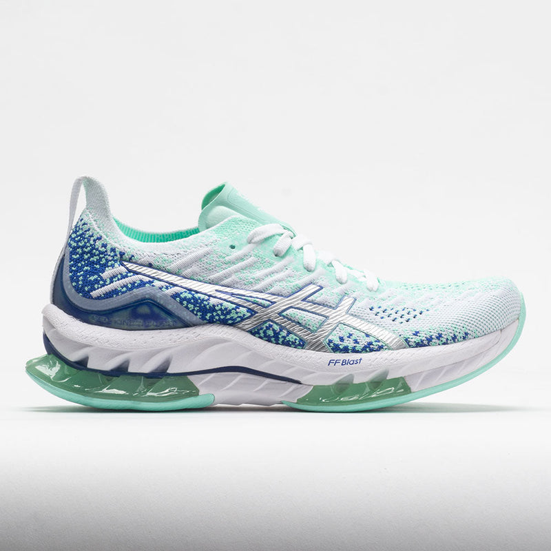 Women's Asics Gel-Kinsei Blast, White/Pure Silver, 7.5 B Medium