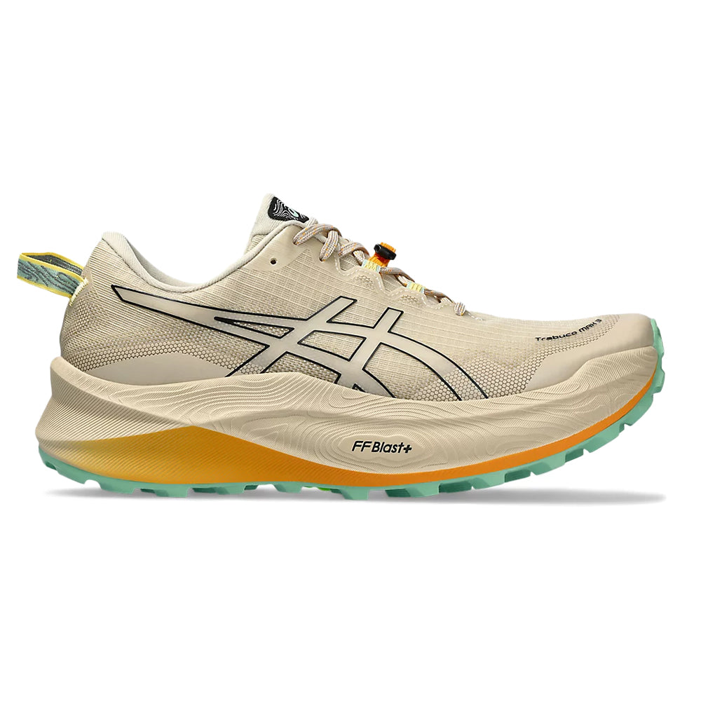 Men's Asics Trabuco Max 3, Feather Grey/Black, 8.5 D Medium