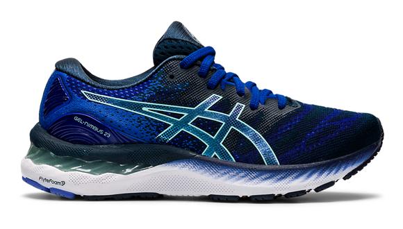 Women's Asics Gel-Nimbus 23, French Blue/Fresh ICE, 9.5 B Medium