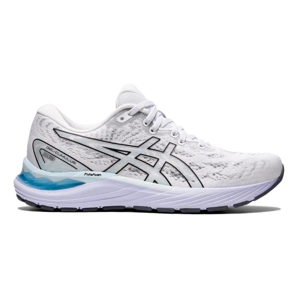 Women's Asics Gel-Cumulus 23, White/Black, 11 B Medium