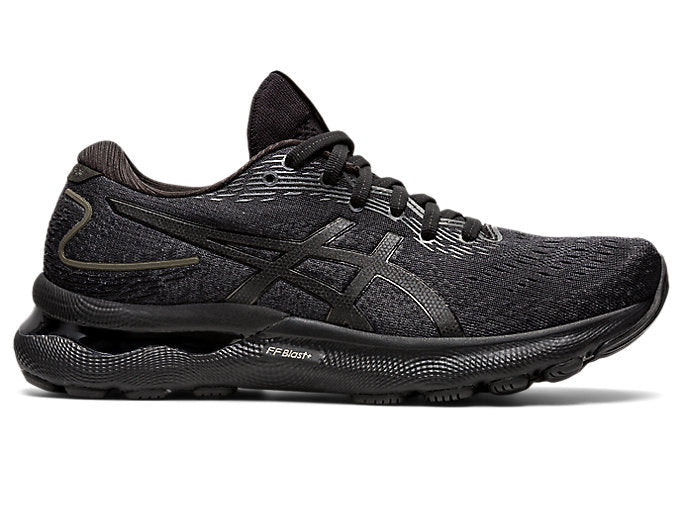 Women's Asics Gel-Nimbus 24, Black/Black, 7.5 B Medium