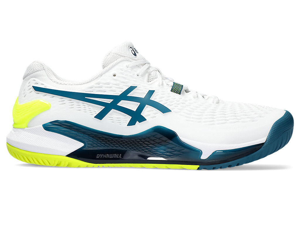 Men's Asics Gel-Resolution 9, White/Restful Teal, 10.5 D Medium