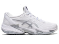 Women's Asics Court FlyteFoam 3, White/Pure Silver, 8.5 B Medium