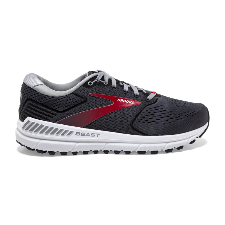 Men's Brooks Beast '20, Blackened Pearl/Black/Red, 11 D Medium
