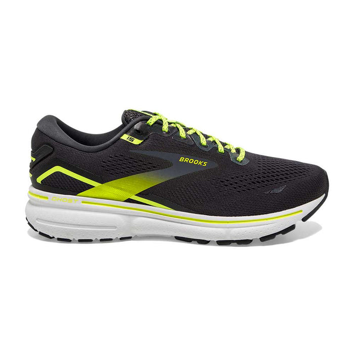 Women's Brooks Ghost 15, Ebony/White/Nightlife, 7.5 B Medium