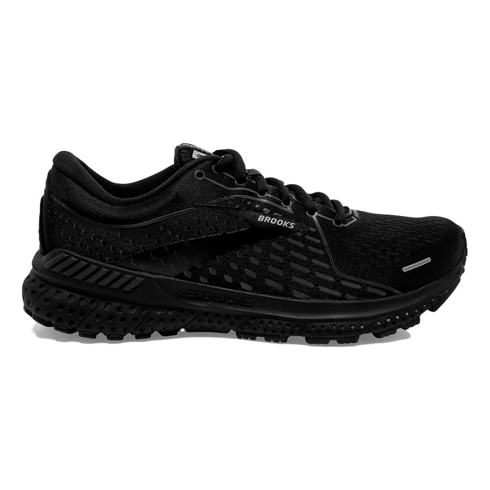 Women's Brooks Adrenaline GTS 21, Black/Black/Ebony, 6 D Wide