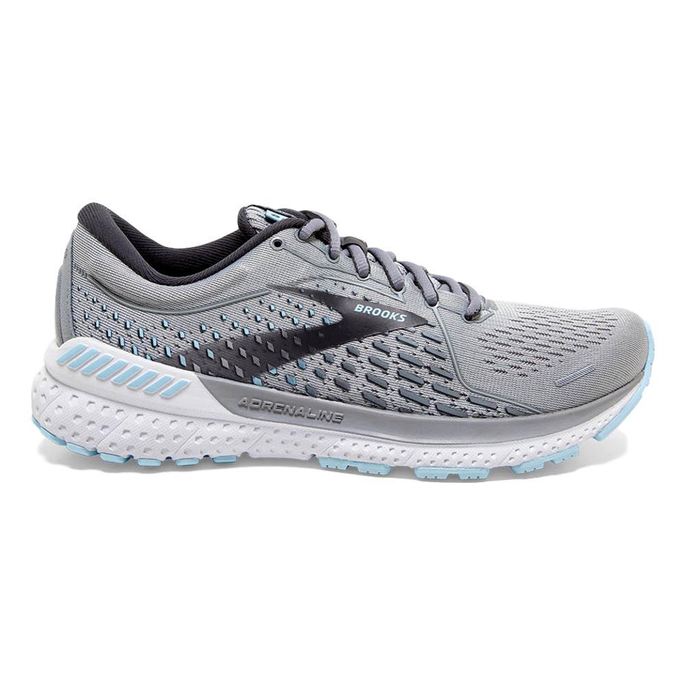 Women's Brooks Adrenaline GTS 21, Grey/Light Blue, 8 B Medium