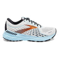 Women's Brooks Adrenaline GTS 21, White/Alloy/Light Blue, 9.5 B Medium