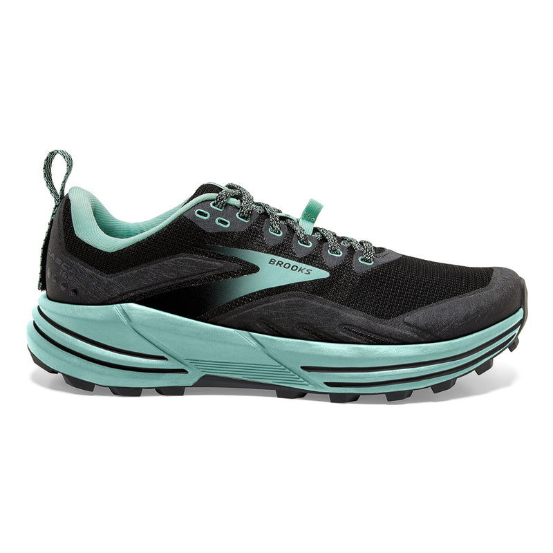Women's Brooks Cascadia 16, Black/Ebony/Yucca, 11 B Medium