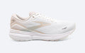 Women's Brooks Ghost 15, White/Crystal Grey/Glass, 12 B Medium