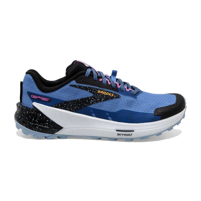 Women's Brooks Catamount 2, Blue/Black/Yellow, 9 B Medium