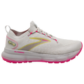 Women's Brooks Glycerin StealthFit 20, Grey/Yellow/Pink, 6.5 B Medium