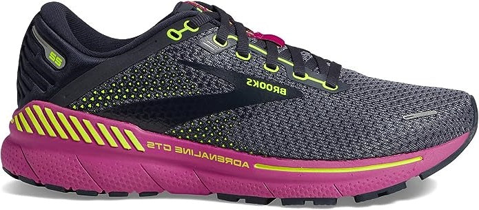 Women's Brooks Adrenaline GTS 22, Nightshadow/Viola/Nightlife, 11.5 B Medium