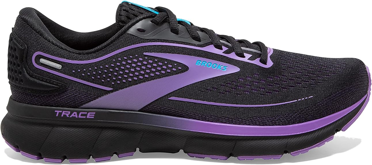 Women's Brooks Trace 2, Black/Ebony/Bellflower, 10 B Medium