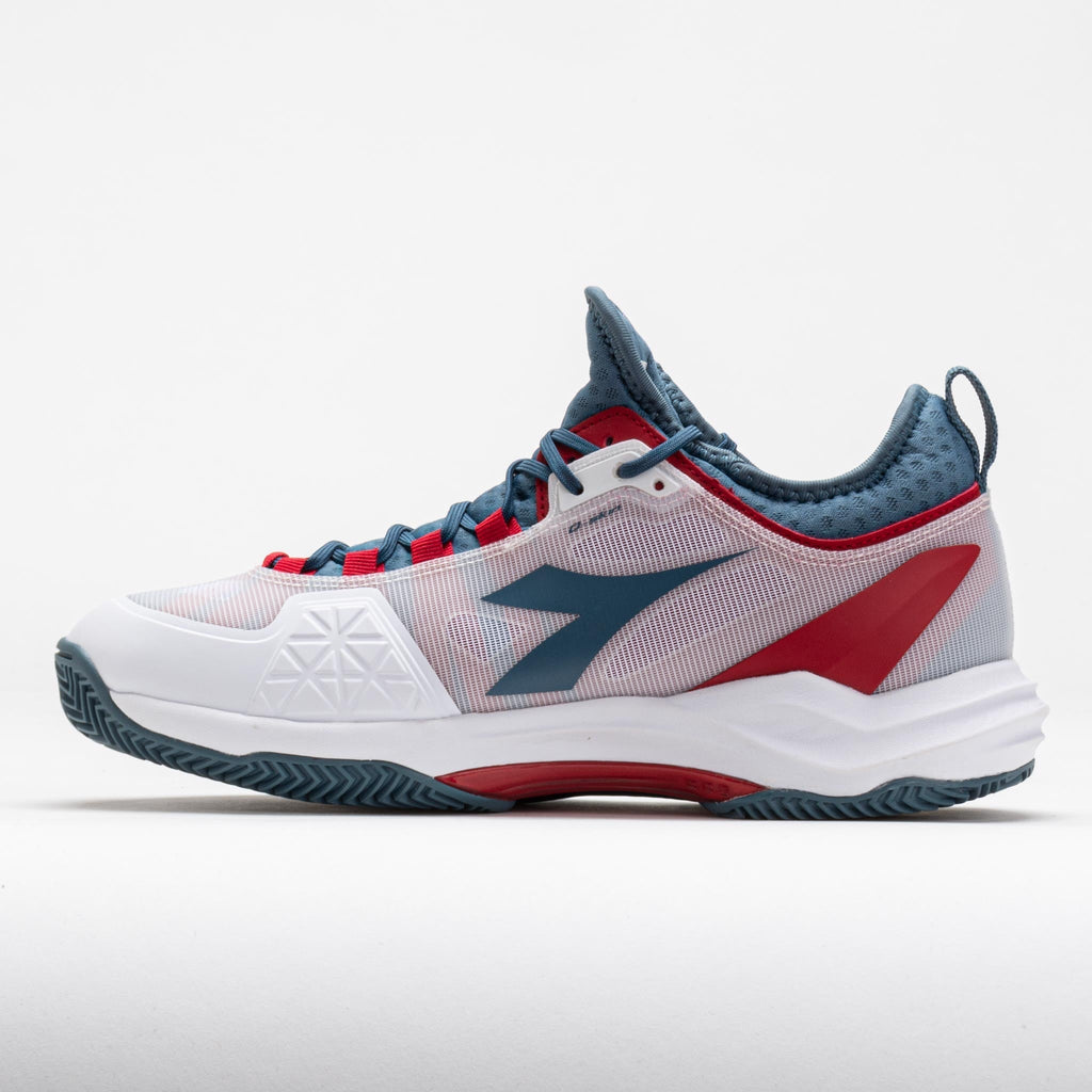 Diadora Speed Blushield Fly 4+ Clay Men's  White/Oceanview/Salsa