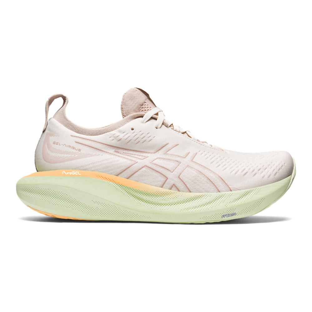 Men's Asics Gel-Nimbus 25, Cream/Fawn, 14 D Medium