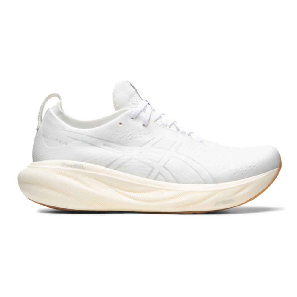 Men's Asics Gel-Nimbus 25, White/White, 12 D Medium
