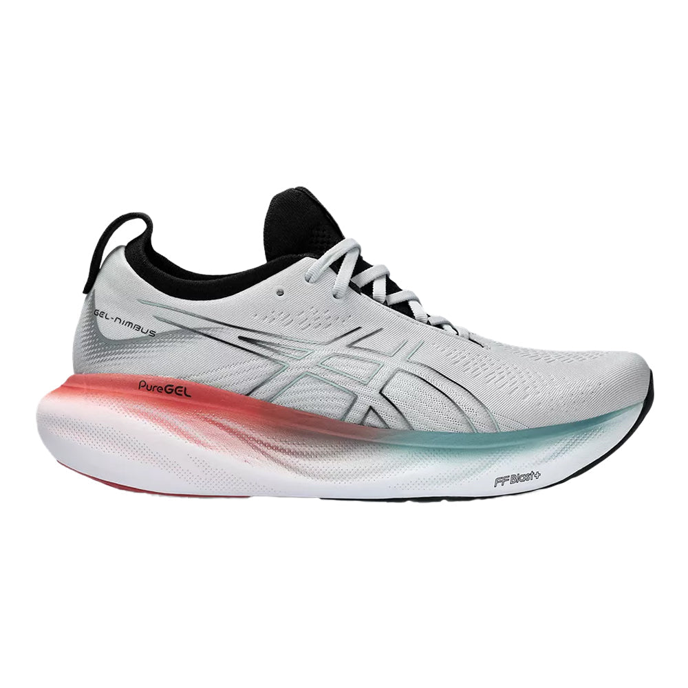 Men's Asics Gel-Nimbus 25, Piedmont Grey/Foggy Teal, 11.5 D Medium