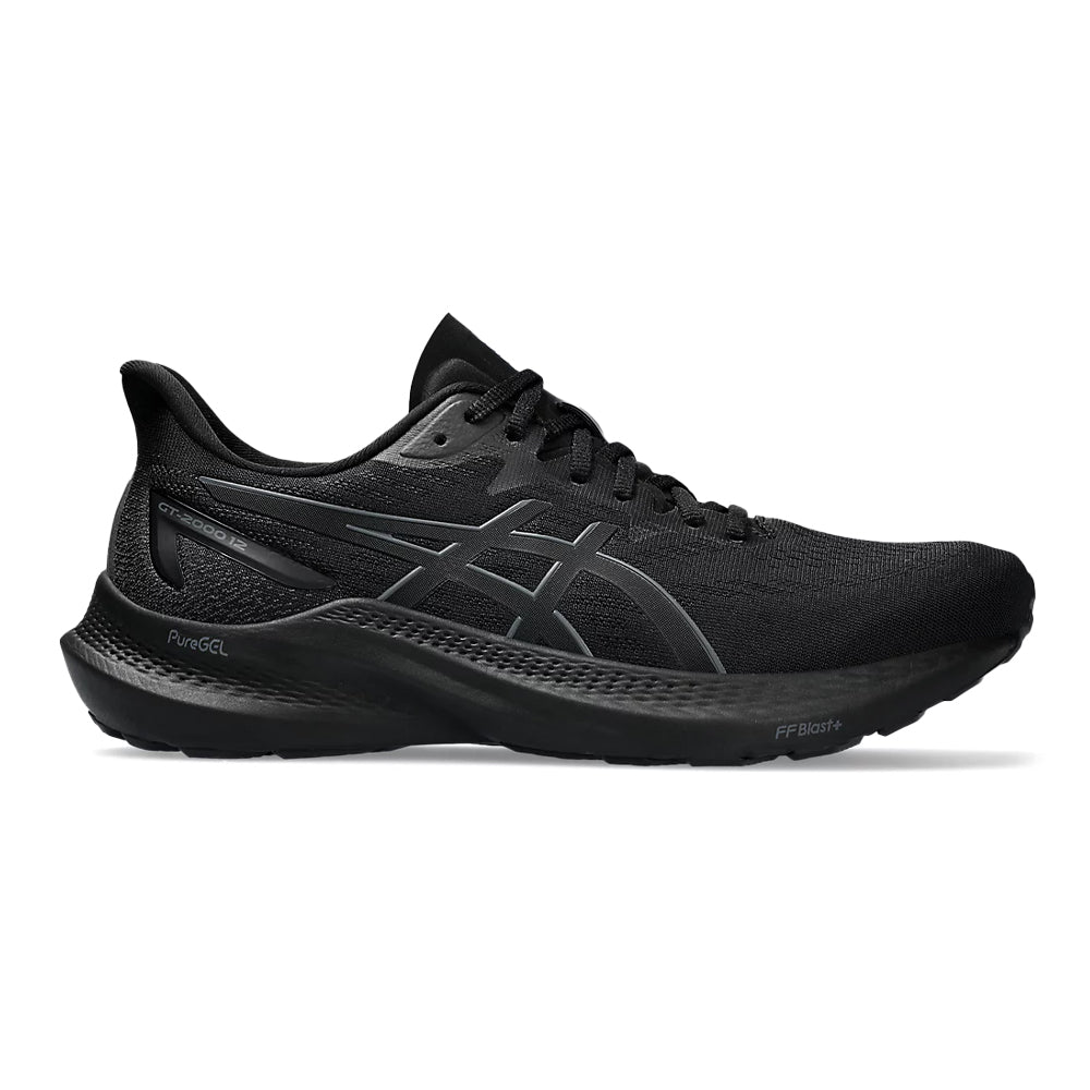 Men's Asics GT-2000 12, Black/Black, 12.5 D Medium