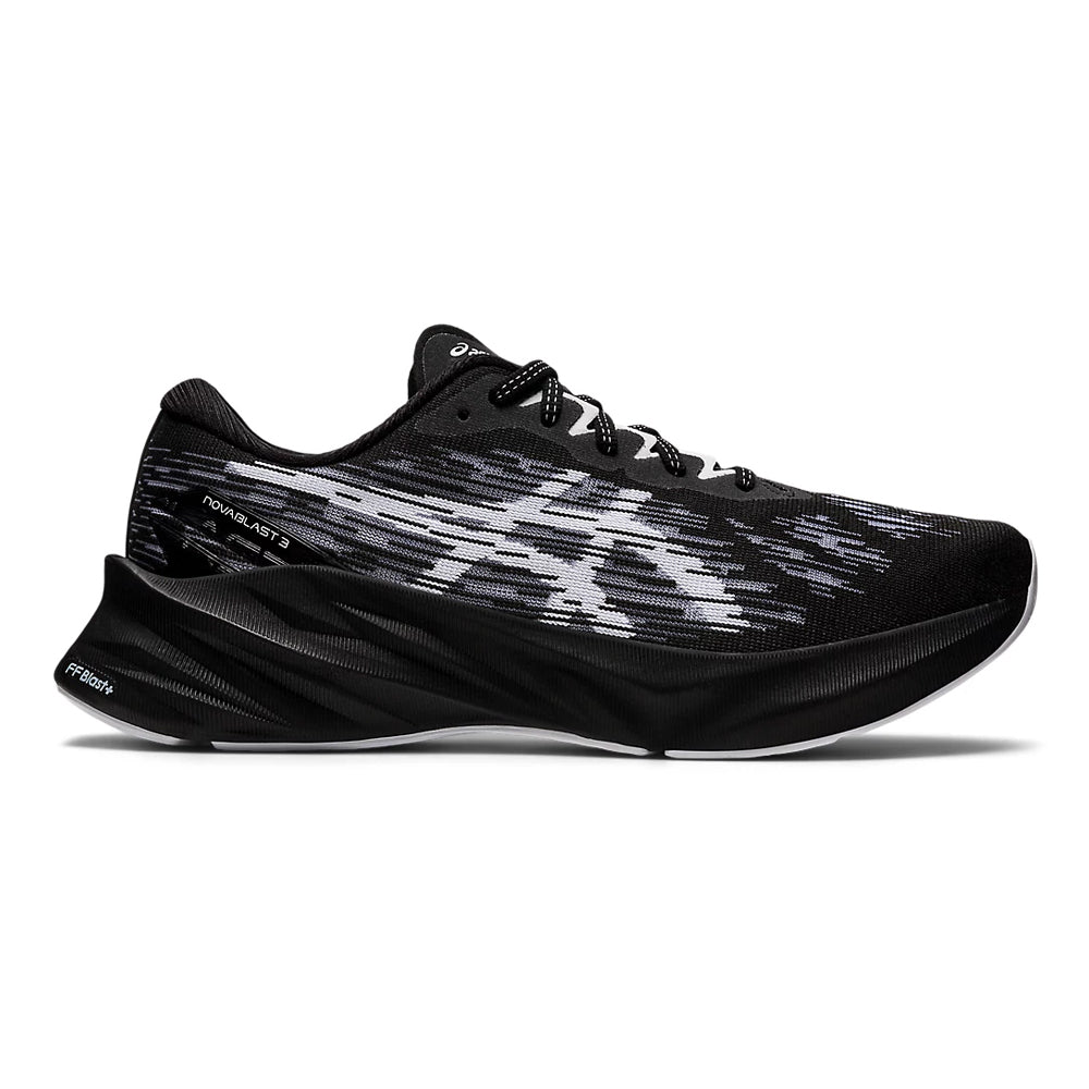 Men's Asics Novablast 3, Black/White, 10.5 D Medium