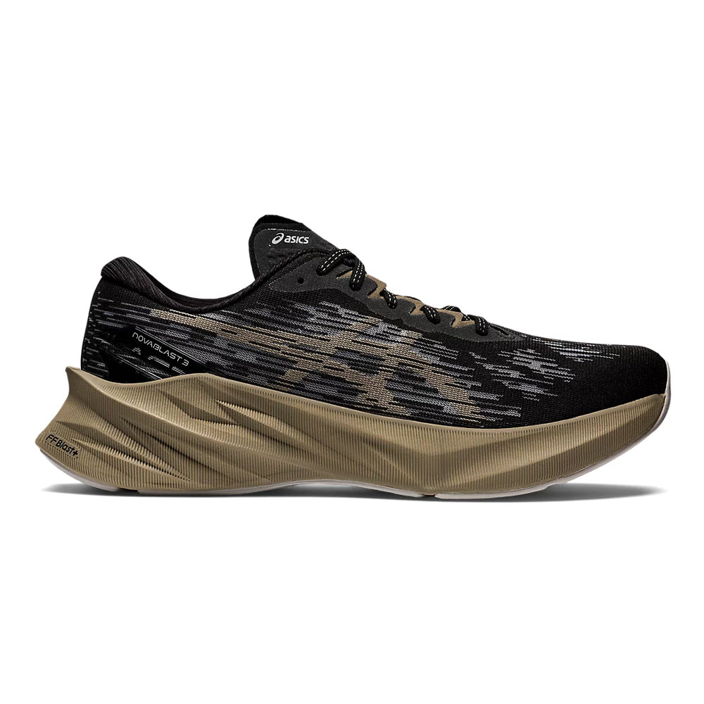 Men's Asics Novablast 3, Black/Mink, 10.5 D Medium