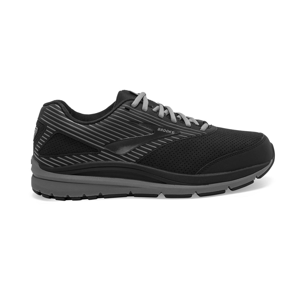Men's Brooks Addiction Walker Suede, Black/Primer/Black, 10.5 4E Extra Wide