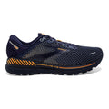 Men's Brooks Adrenaline GTS 22, Peacoat/Grey/Sunflower, 9 D Medium