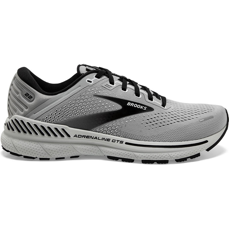 Men's Brooks Adrenaline GTS 22, Alloy/Grey/Black, 10.5 B Narrow