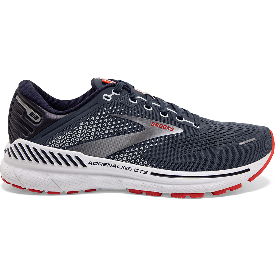 Men's Brooks Adrenaline GTS 22, Peacoat/India Ink/Grenadine, 7.5 D Medium