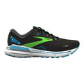 Men's Brooks Adrenaline GTS 23, Black/Hawaiian Ocean/Green, 14 2E Wide