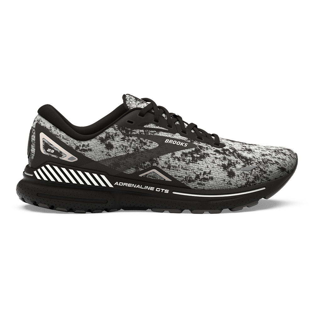 Men's Brooks Adrenaline GTS 23, White/Grey/Black, 14 2E Wide
