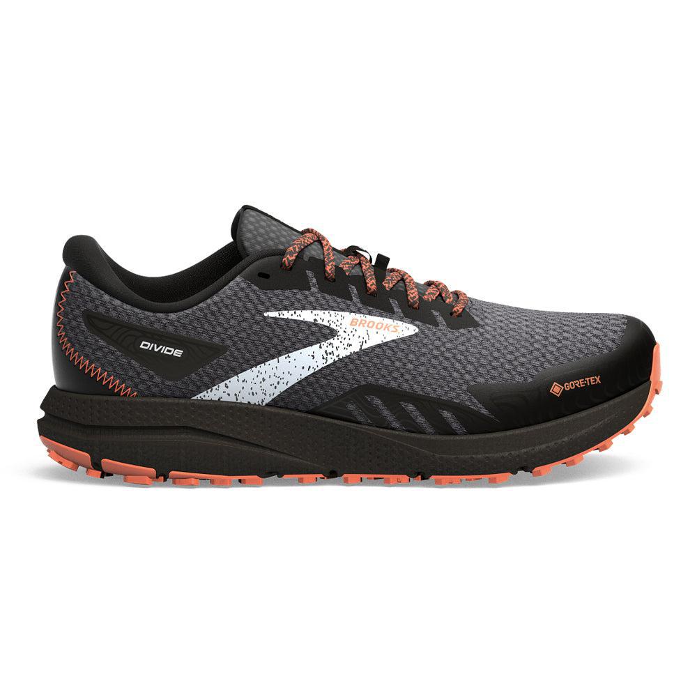 Men's Brooks Divide 4 GTX, Black/Firecracker/Blue, 10 D Medium