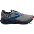 Men's Brooks Ghost 14, Grey/Blue/Red, 15 D Medium